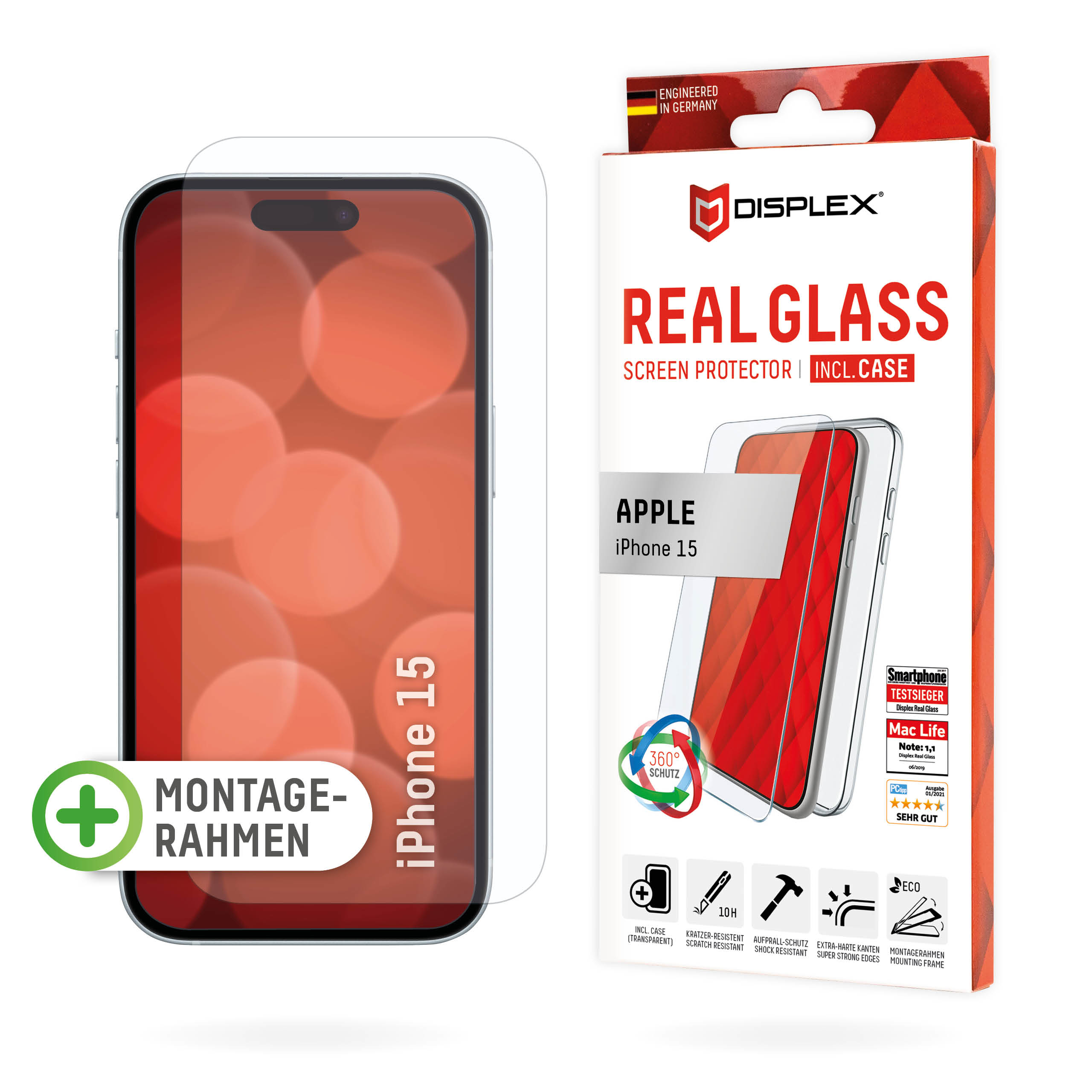 DISPLEX Real Glass + Case iPhone 15 a22246a3a4a002d23099f603cfd2202c
