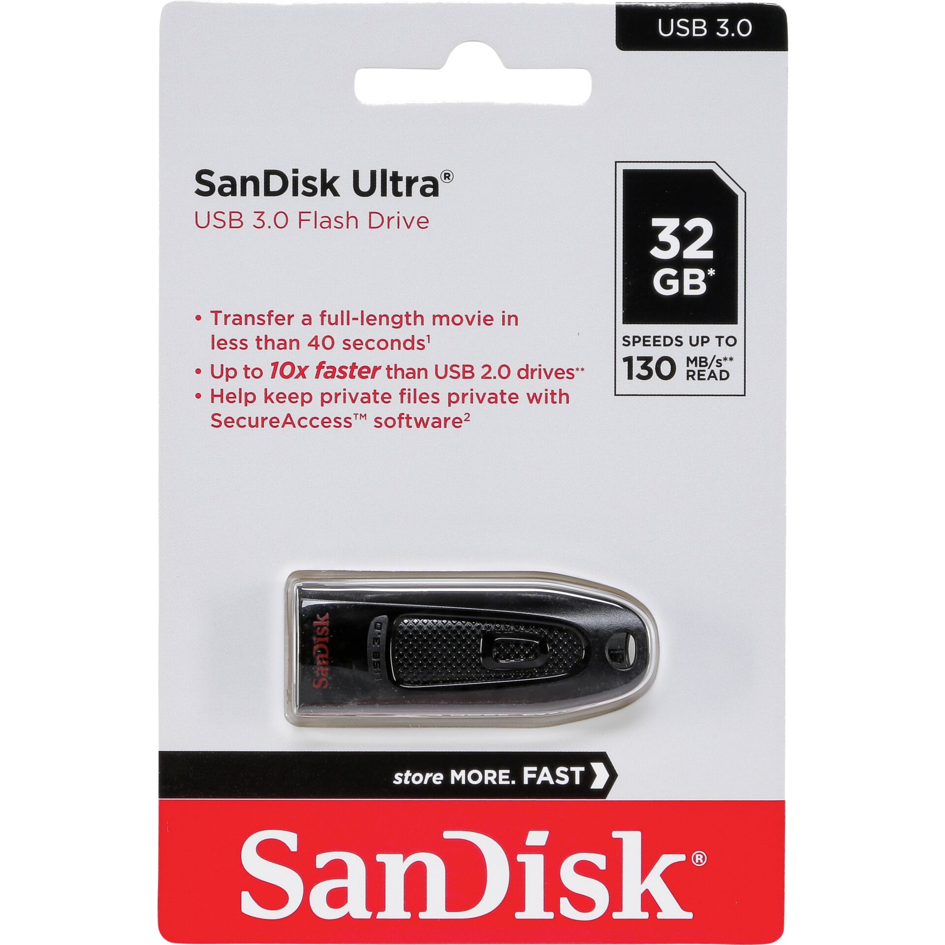 SanDisk Ultra USB 3.0       32GB up to 100MB/s    SDCZ48-032G-U46
