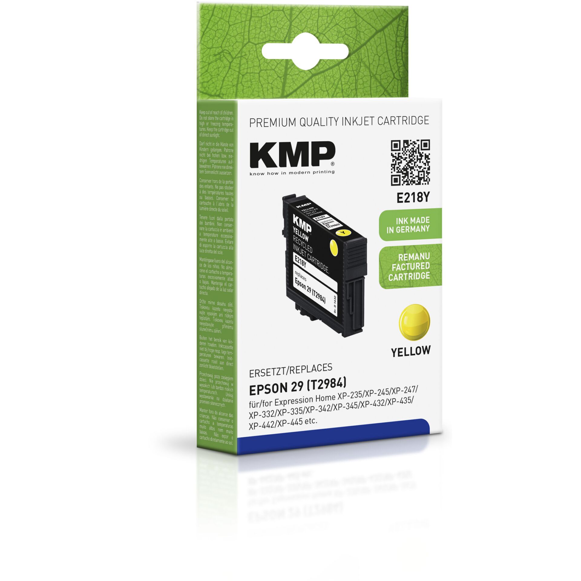 KMP E218Y Tintenpatrone yellow kompatibel mit Epson T 2984 323073_01