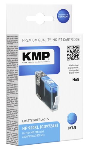 KMP H68 Tintenpatrone cyan