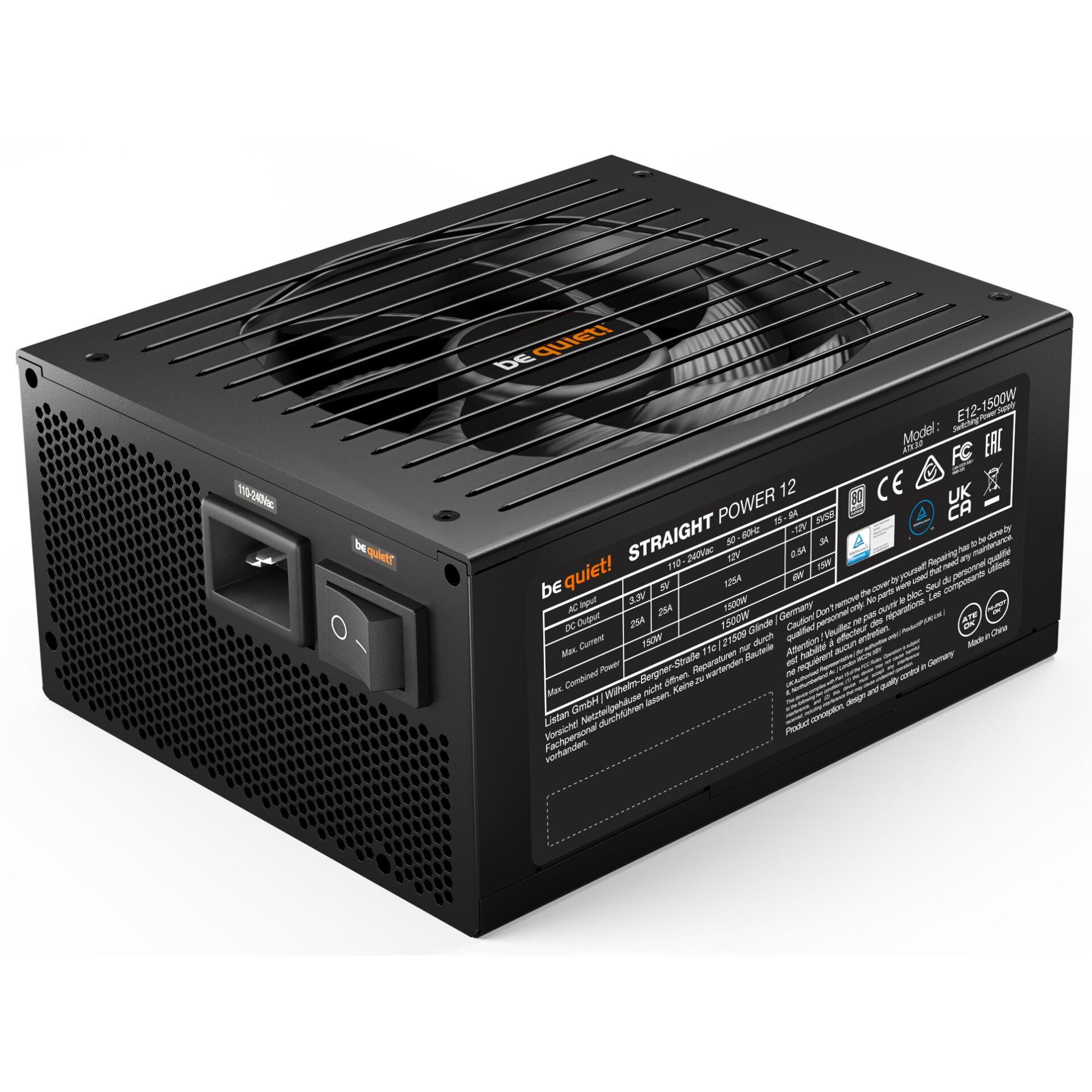 be quiet! STRAIGHT POWER 12 1500W Netzteil 814284_01