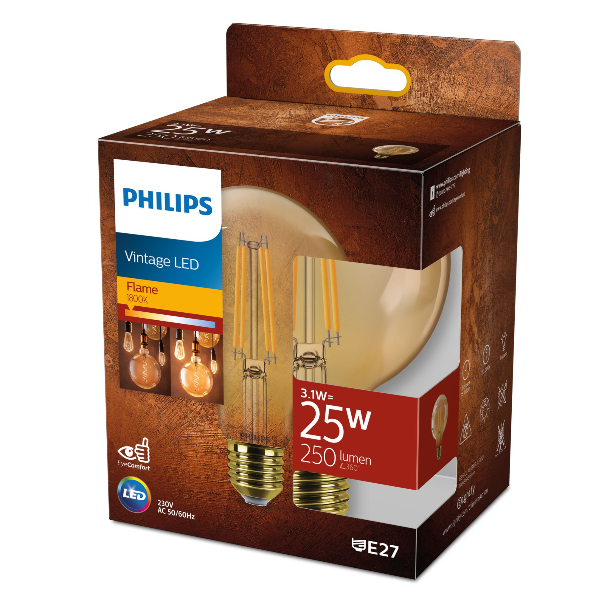 Philips LED classic Dekolampe Gold 25W E27 warmweiß Globe 16d73c5c65f3d39778cde2dd3812739f
