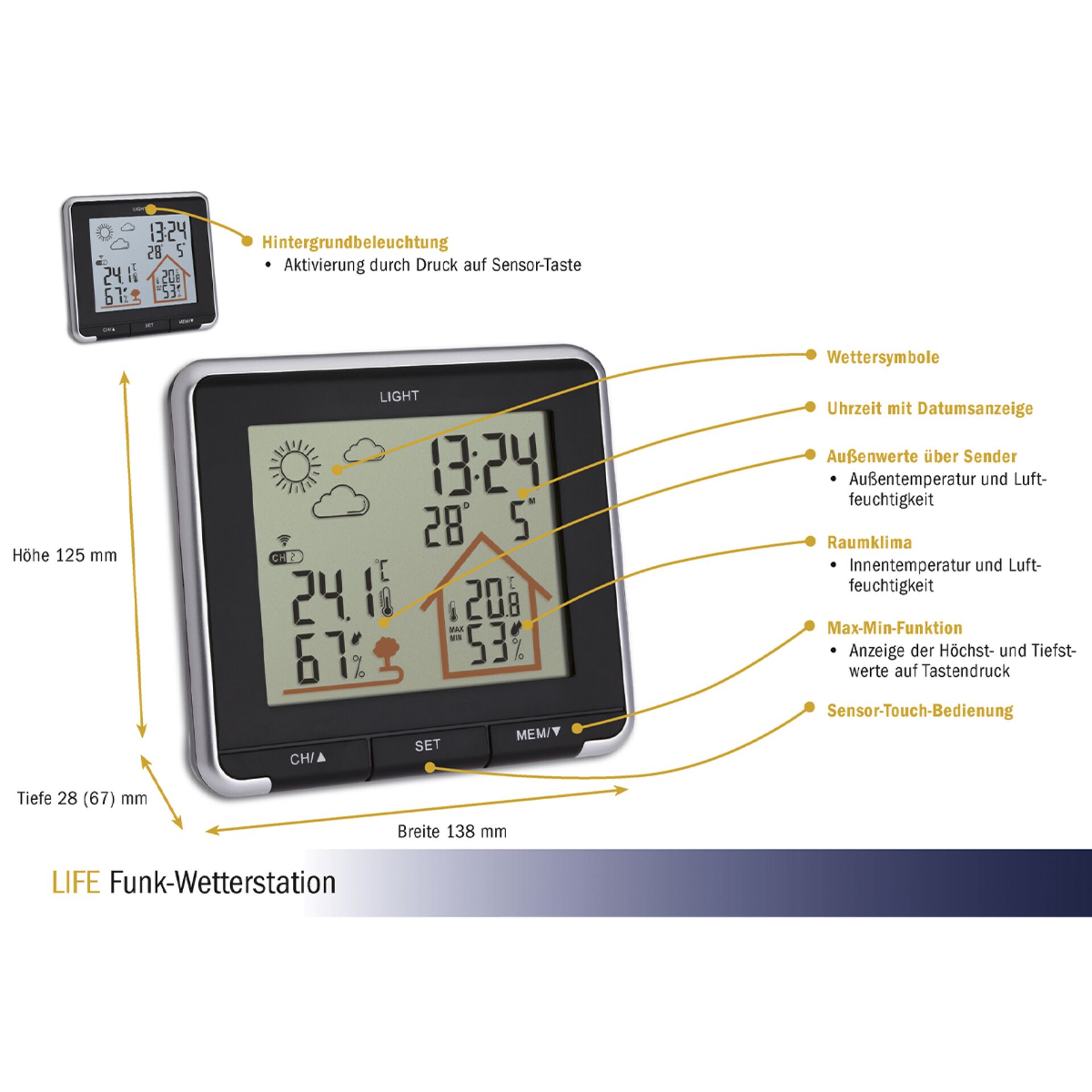 TFA 35.1153.01 LIFE Funkwetterstation