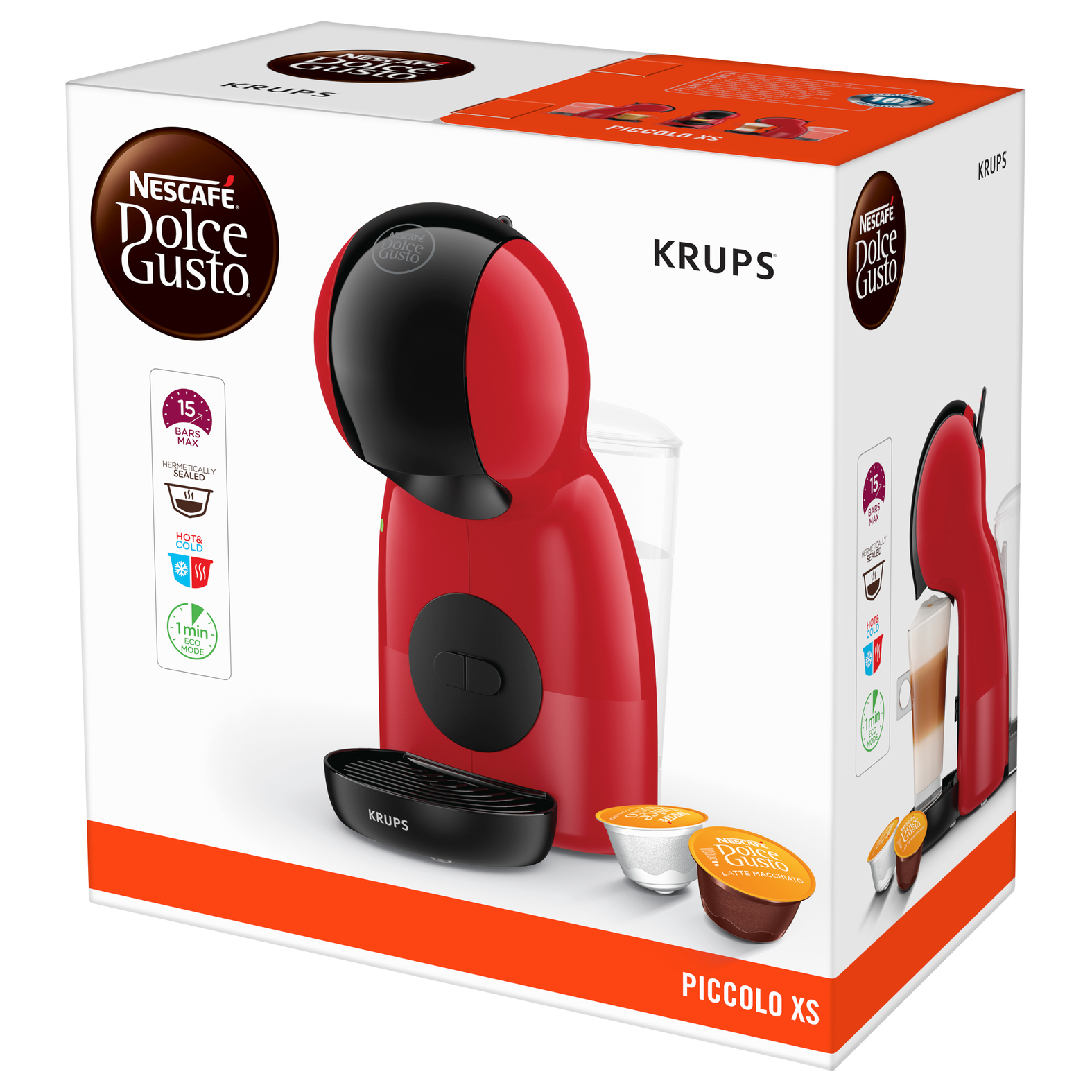 Krups KP 1A35 Piccolo XS Dolce Gusto          rot/schwarz 4f1b48773e1c3ee5e61ef0784cedaae6