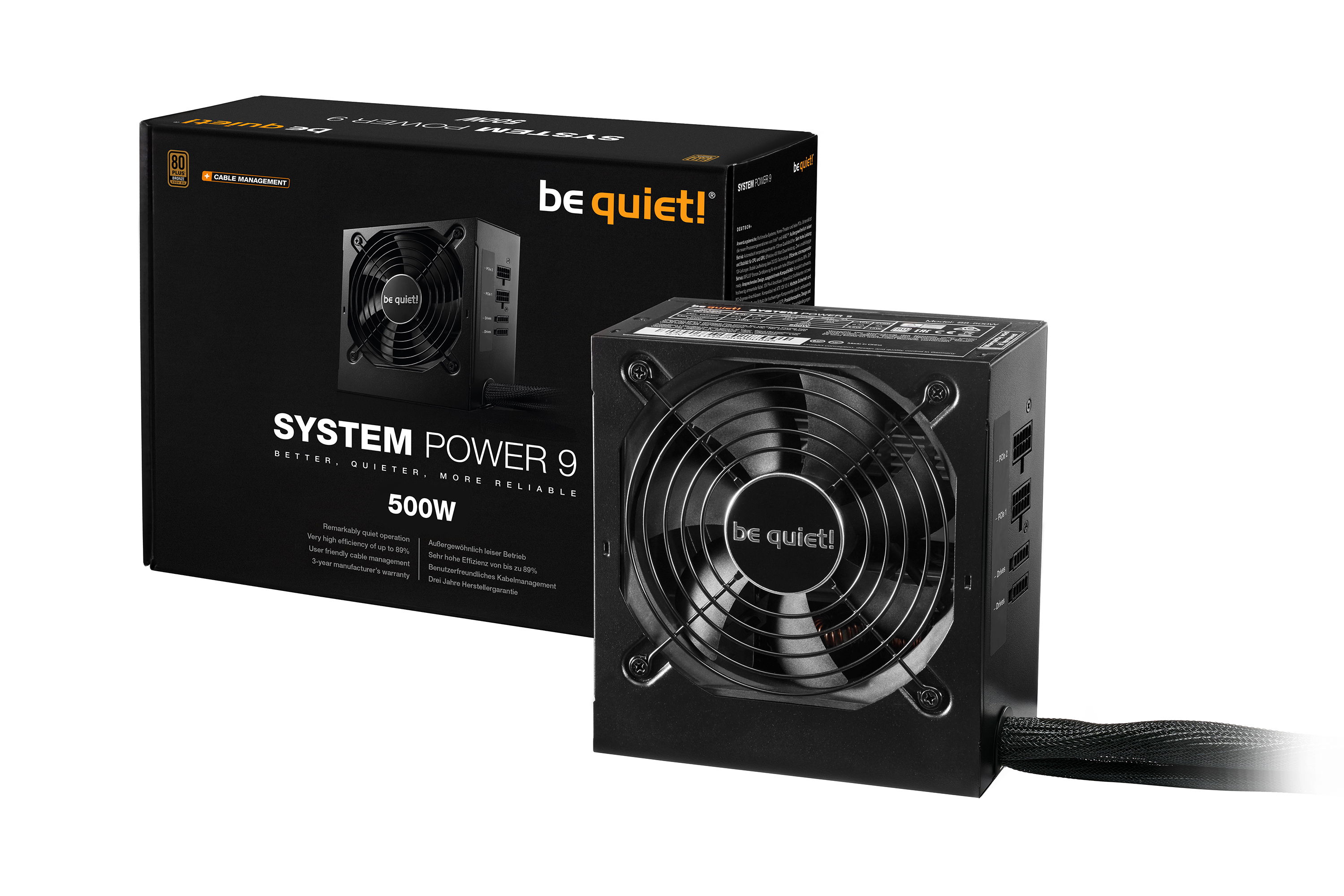 be quiet! System Power 9 | 500W CM Netzteil ATX Schwarz