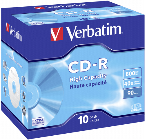 1x10 Verbatim CD-R 90 / 800MB JC